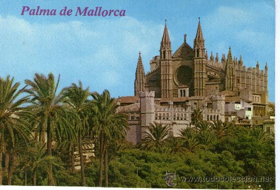 Postales: postal de mallorca, la catedral y la lonja - Foto 1
