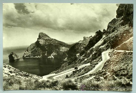 Postcards: Postal Es Colom&eacute; y carretera de Formentor Foto A Campa&ntilde;&aacute; y Puig Ferr&aacute;n a&ntilde;os 50 sin circular