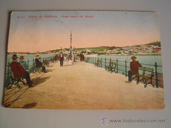 Postcards: Muy buena postal de Palma de Mallorca.- Paseo nuevo del muelle-- circulada en 1915