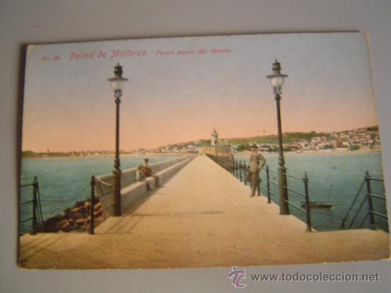 Postcards: Muy buena postal de Palma de Mallorca.-Paseo nuevo del Muelle-- circulada en 1915