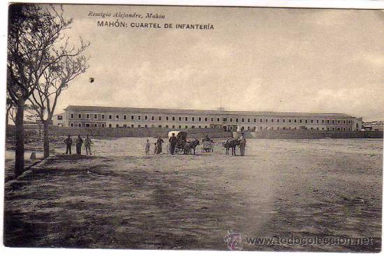 Postales: Mah&oacute;n. Cuartel de infanteria. Remigio Alejandre. Sin circular. - Foto 1