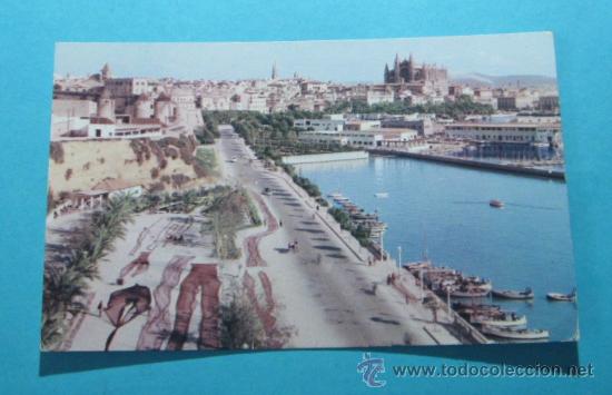 Postales: PALMA DE MALLORCA. PASEO MAR&Iacute;TIMO Y CATEDRAL - Foto 1