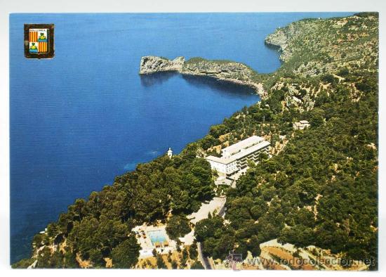 Postcards: Postal Valldemosa Vista a&eacute;rea Foradada y Encinar Subirats Casanovas Escudo Oro a&ntilde;os 60 sin circular