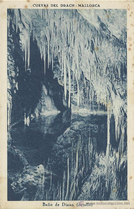 Postales: BALEARES MALLORCA CUEVA DE DRACH ESCRITA - Foto 1
