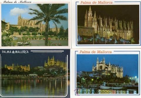 Postais: Lote de 4 postales de la catedral de Mallorca.