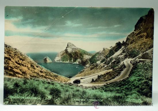 Postcards: Postal Formentor Carretera Formentor coloreada Ed Zerkowitz circulada a&ntilde;os 50