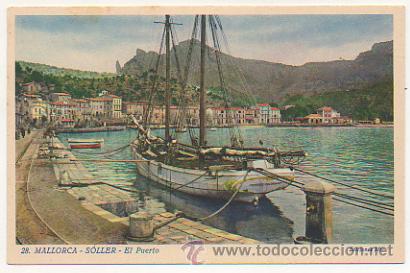 Postales: MALLORCA. SOLLER. EL PUERTO. (ED. MIR). BARCOS. - Foto 1