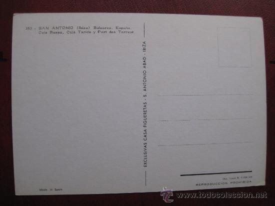 Postales: POSTAL IBIZA - REF.: U - 77 - Foto 2