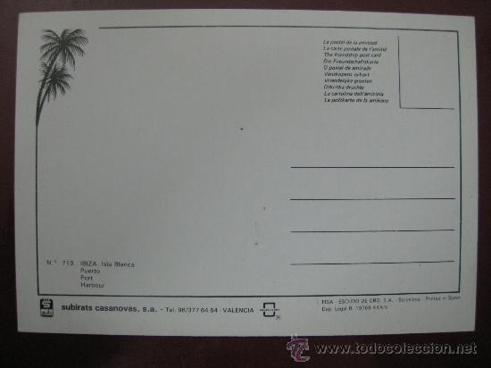 Postales: POSTAL IBIZA - REF.: U - 173 - Foto 2