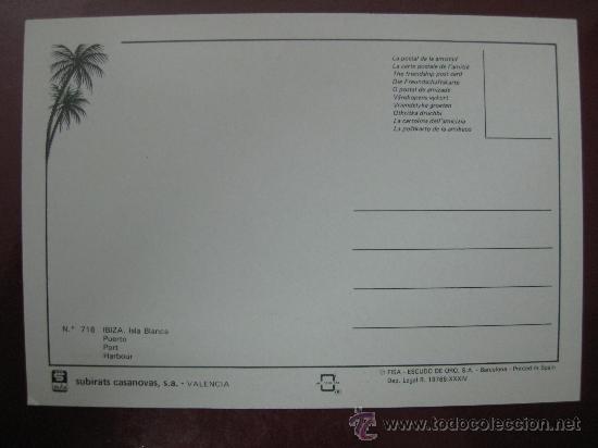 Postales: POSTAL IBIZA - REF.: U - 174 - Foto 2