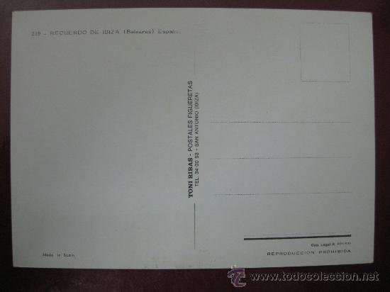 Postales: POSTAL IBIZA - REF.: U - 175 - Foto 2