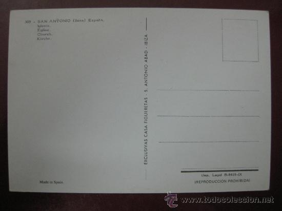 Postales: POSTAL IBIZA - REF.: U - 201 - Foto 2