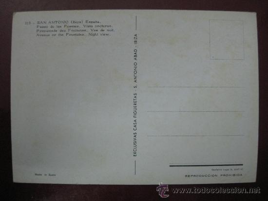 Postales: POSTAL IBIZA - REF.: U - 210 - Foto 2