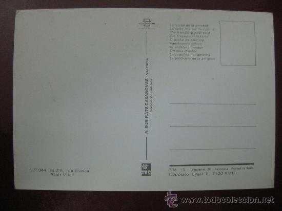 Postales: POSTAL IBIZA - REF.: U - 218 - Foto 2