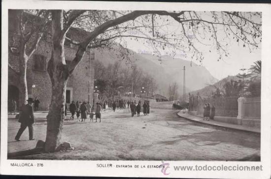 Postales: SOLLER (MALLORCA).- ENTRADA DE LA ESTACION - Foto 1