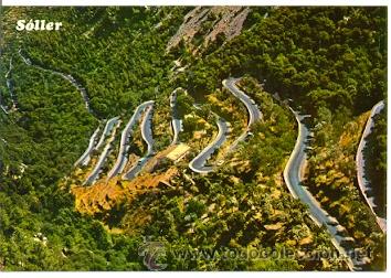 Postales: 7-esp1220. Postal Mallorca. Soller. Carretera del Coll - Foto 1