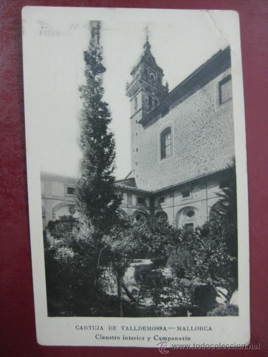 Cartoline: CARTUJA DE VALLDEMOSA - CLAUSTRO INTERIOR Y CAMPANARIO - POSTAL FOTOGRAFICA