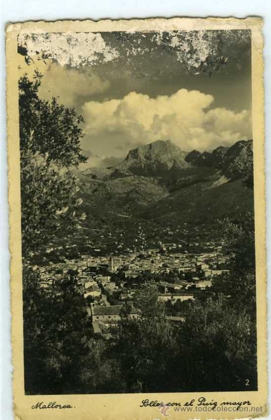 Postales: POSTAL MALLORCA SOLLER CON EL PUIG MAYOR - Foto 1