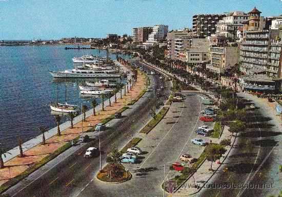 Postales: Palma Mallorca Paseo Mar&iacute;timo (escrita) - Foto 1