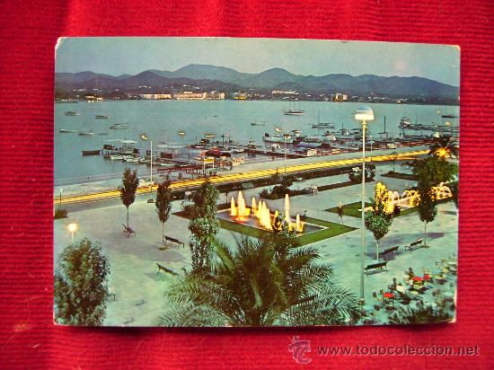 Postales: SAN ANTONIO,IBIZA.PASEO DE LAS FUENTES-VISTA NOCTURNA.CASA FIGUERETAS 1554