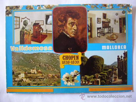 Postales: MALLORCA.   CHOPIN EN VALLDEMOSA.  CIRCULADA. - Foto 1