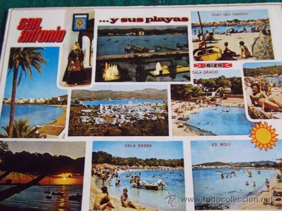 Postales: IBIZA-BA3-CIRCULADA-SAN ANTONIO-CALA BASSA-PORT DES TORRENT-ES MOI