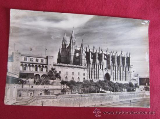 Postales: MALLORCA - LA CATEDRAL Y PALACIO DE LA ALMUDAINA - Foto 1