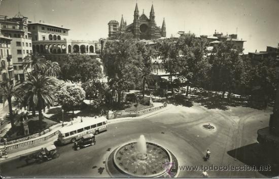 Postales: MALLORCA PLAZA DEL BORNE ESCRITA - Foto 1