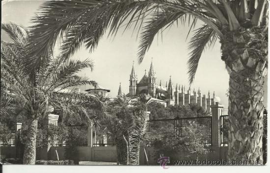 Postales: MALLORCA CATEDRAL DESDE SAGRERA ESCRITA - Foto 1