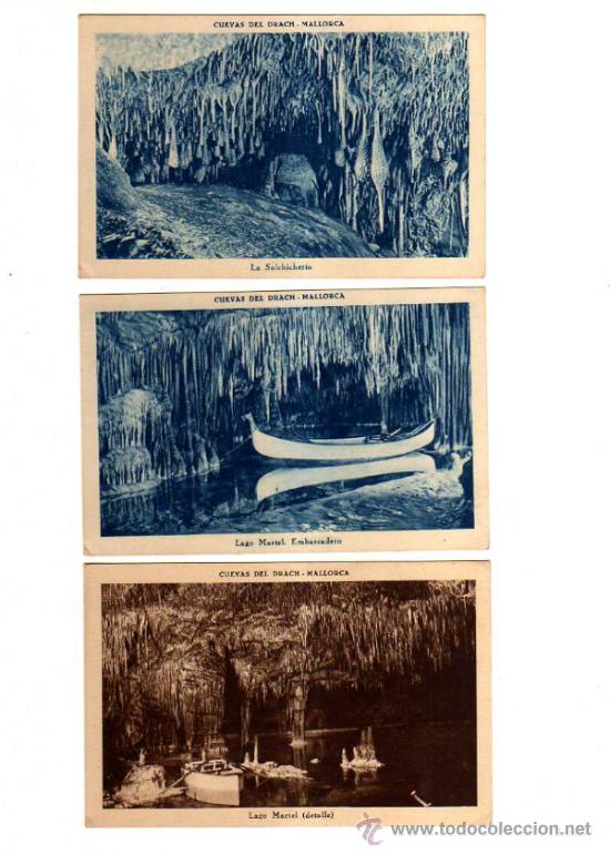 Postales: 10 Postales de las Cuevas del Drach. Mallorca. - Foto 3