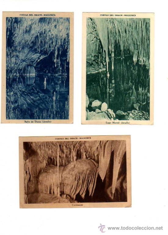Postales: 10 Postales de las Cuevas del Drach. Mallorca. - Foto 2