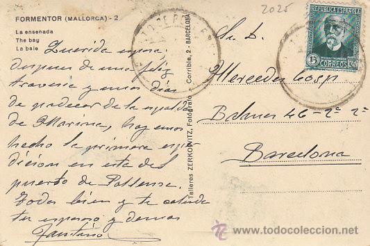 Postales: Formentor, editor: Zerkowitz n&ordm; 2, circulada (ver dorso) - Foto 2