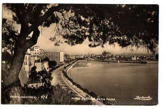 Postales: Paseo Maritimo hacia Palma. Circulada. - Foto 1