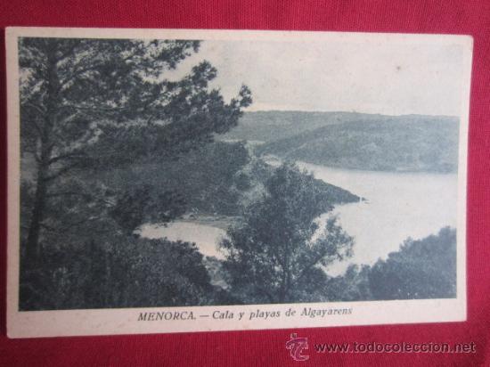 Postales: MENORCA - CALA Y PLAYA DE ALGAYARENS - Foto 1
