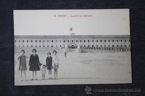 Postales: Postal de Mah&oacute;n - Cuartel de Infanteria, Animada - Foto 1