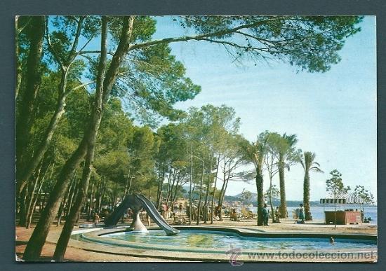 Postkarten: 6010W - MALLORCA-PALMA NOVA - PISCINA INFANTIL EN LA PLAYA-CAMPA&Ntilde;&Aacute; Y PUIG-FERR&Aacute;N -CIRCULADA