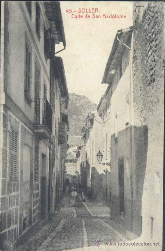 Postales: SOLLER (MALLORCA).- CALLE DE SAN BARTOLOM&Eacute; - Foto 1