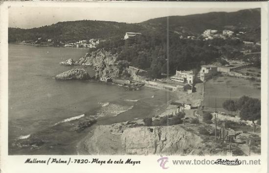 Postales: MALLORCA PLAYA DE CALA MAYOR ESCRITA - Foto 1