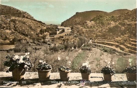 Postcards: VALLDEMOSA VISTA DESDE LA CELDA DE CHOPIN (A&Ntilde;OS 50)