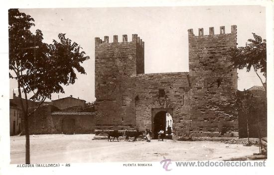 Postales: ALCUDIA - PUERTA ROMANA - Foto 1