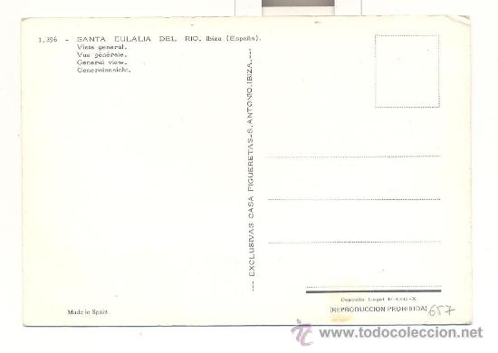 Postales: Ibiza, vista de Sta. Eulalia - Foto 2