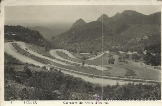 Postales: MALLORCA CARRETERA DE SOLLER A PALMA - Foto 1