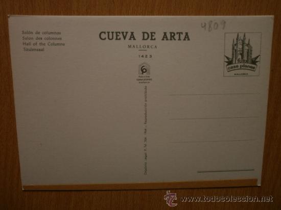 Postales: MALLORCA. CUEVA DE ARTA. SALON DE COLUMNAS. - Foto 2