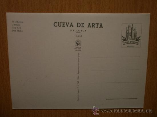 Postales: MALLORCA. CUEVA DE ARTA. EL INFIERNO. - Foto 2