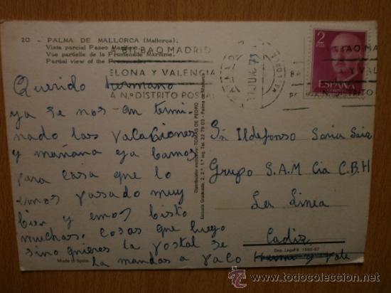 Postales: MALLORCA. PASEO MARITIMO. - Foto 2