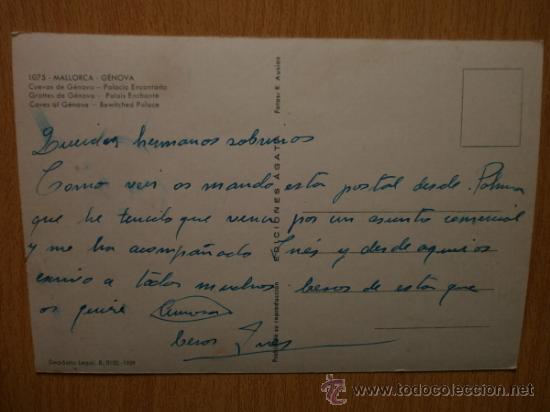 Postales: PALMA DE MALLORCA. CUEVAS DE GENOVA. - Foto 2