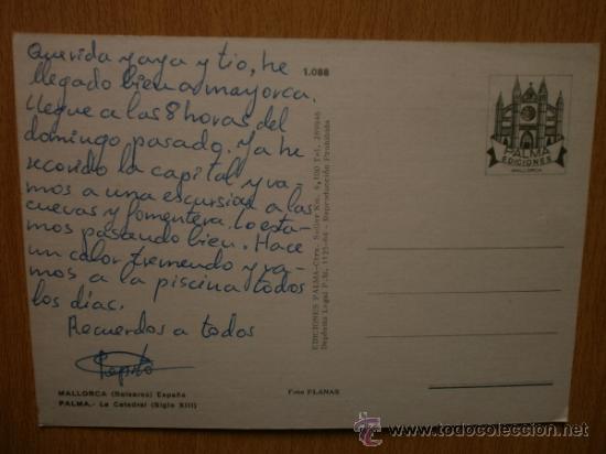 Postales: MALLORCA. LA CATEDRAL- SIGLO XIII. - Foto 2