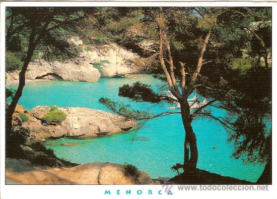 Postales: MENORCA, CALA MITJANA - TRIANGLE POSTALS  - CIRCULADA - Foto 1