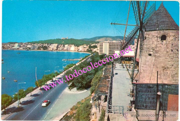 Postales: MALLORCA. PALMA - PASEO MARITIMO (POSTAL DE 1965) - Foto 1
