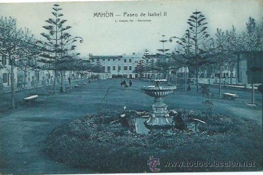 Postales: Mallorca, Mahon Paseo Isabel II - Foto 1